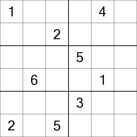 Sudoku 6x6 - Hard