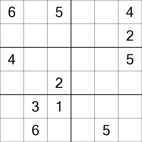 Sudoku 6x6 - Difícil