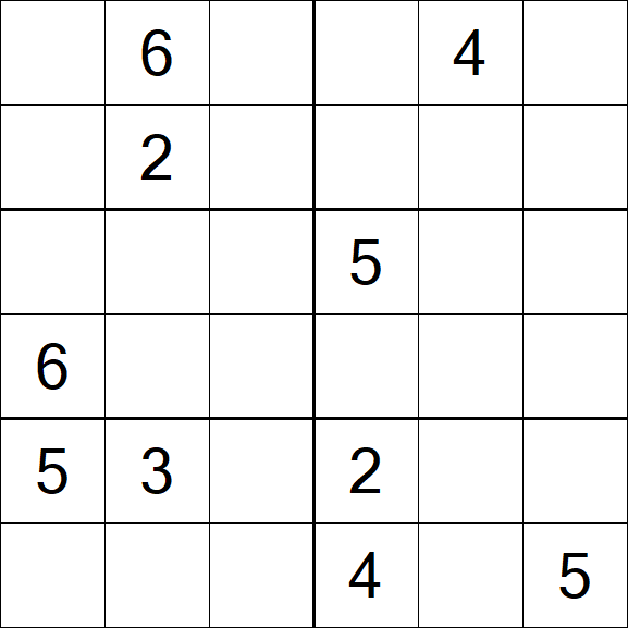 Sudoku 6x6 - Hard