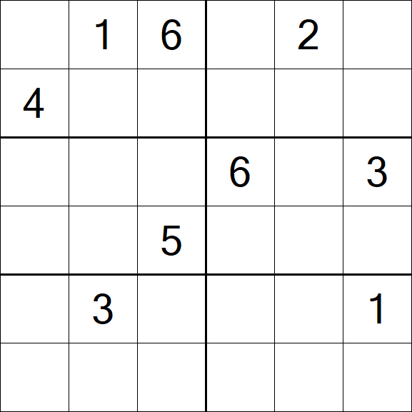 Sudoku 6x6 - Difficile