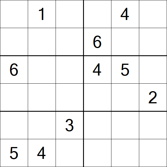 Sudoku 6x6 - Difficile