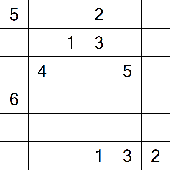 Sudoku 6x6 - Difficile