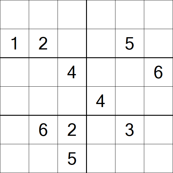 Sudoku 6x6 - Difficile
