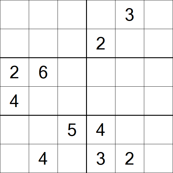 Sudoku 6x6 - Difficile