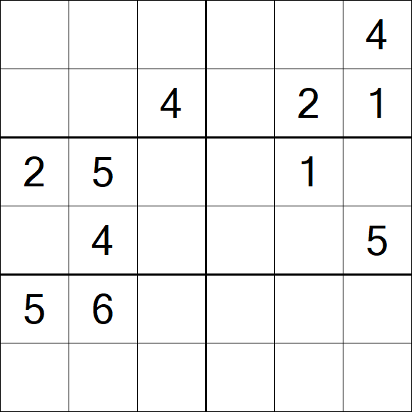 Sudoku 6x6 - Difficile