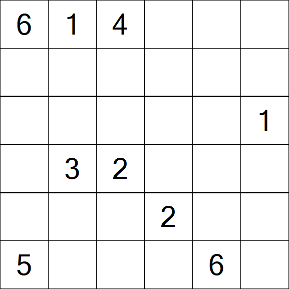 Sudoku 6x6 - Difficile