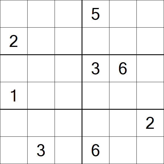 Sudoku 6x6 - Difícil