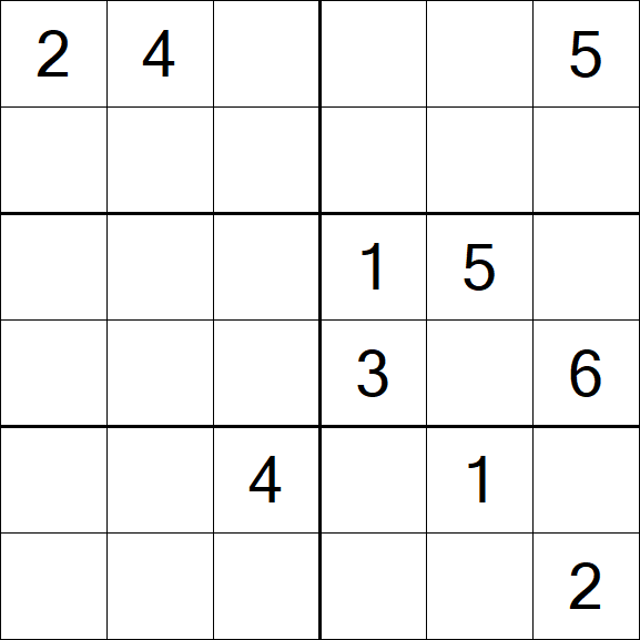Sudoku 6x6 - Difícil