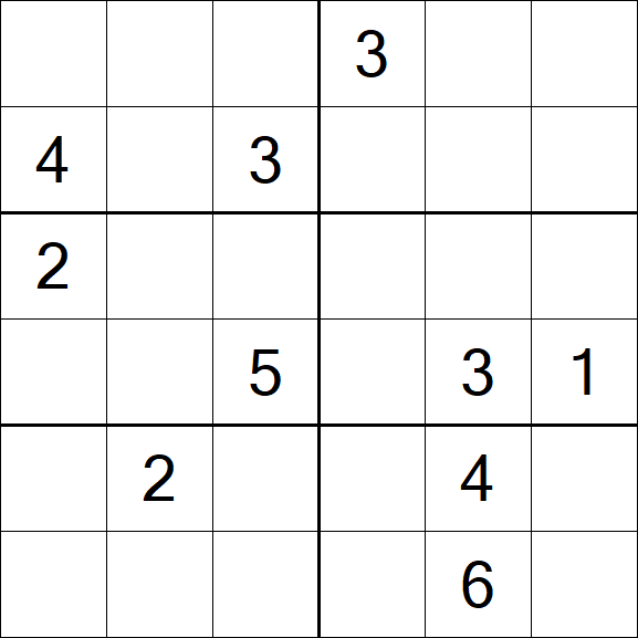 Sudoku 6x6 - Difícil