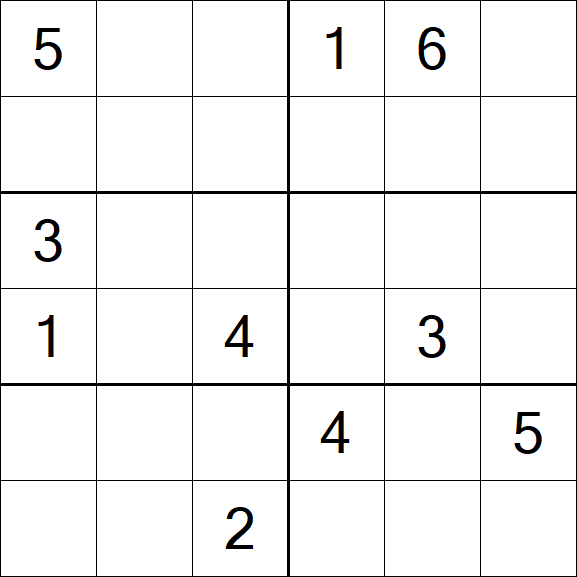 Sudoku 6x6 - Difícil