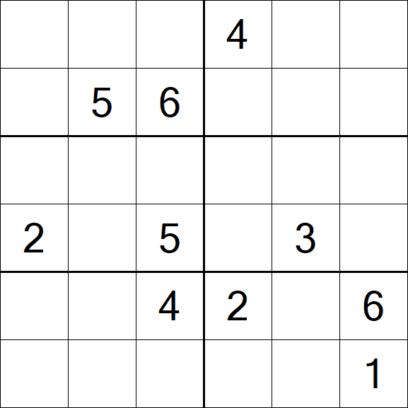 Sudoku 6x6 - Difícil