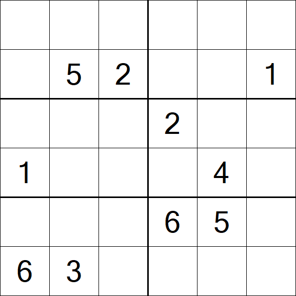 Sudoku 6x6 - Hard