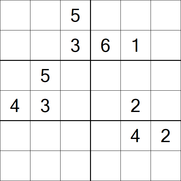 Sudoku 6x6 - Difícil