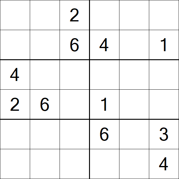 Sudoku 6x6 - Hard