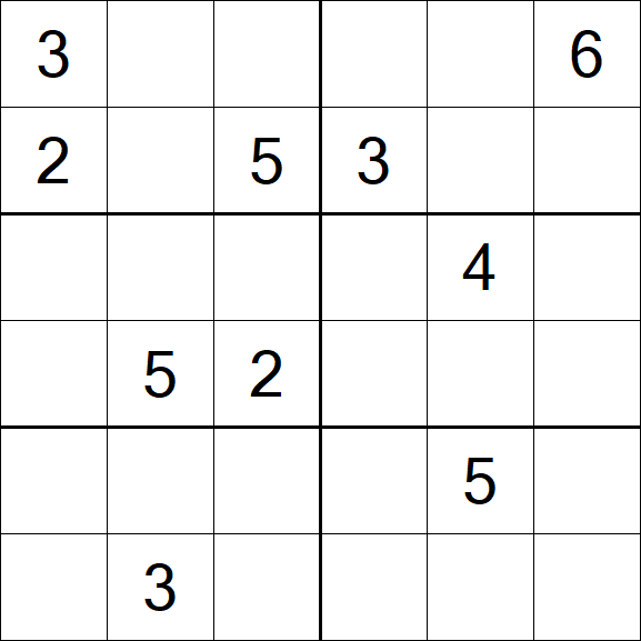 Sudoku 6x6 - Difícil