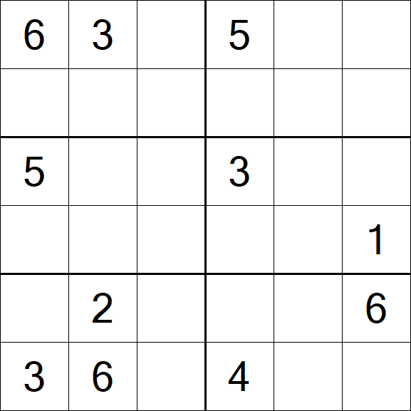 Sudoku 6x6 - Difícil