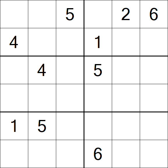 Sudoku 6x6 - Difícil