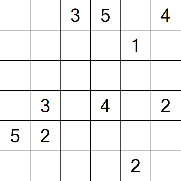 Sudoku 6x6 - Difícil
