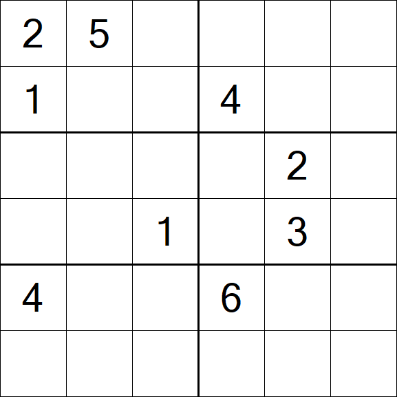 Sudoku 6x6 - Hard