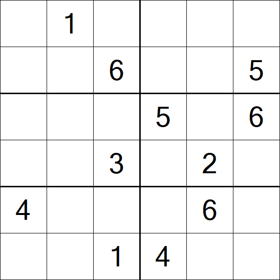 Sudoku 6x6 - Difícil