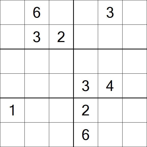 Sudoku 6x6 - Difícil