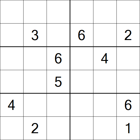 Sudoku 6x6 - Hard