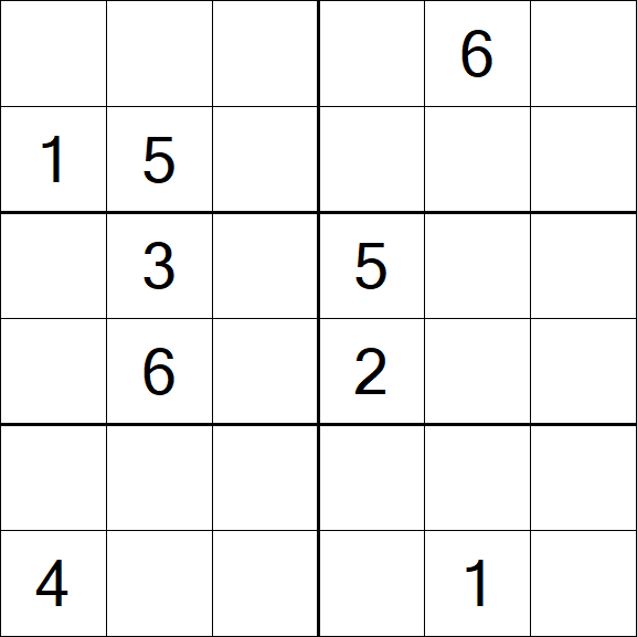Sudoku 6x6 - Hard