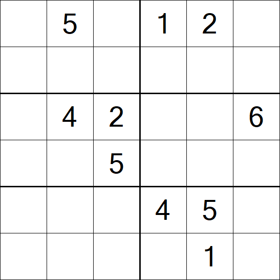 Sudoku 6x6 - Hard