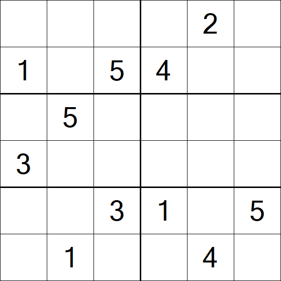Sudoku 6x6 - Hard