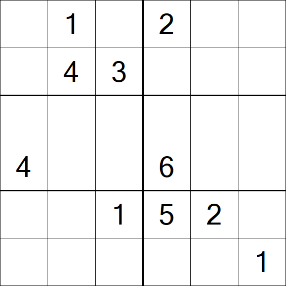 Sudoku 6x6 - Hard