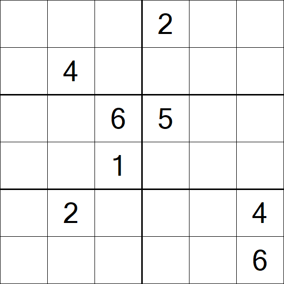 Sudoku 6x6 - Difficile