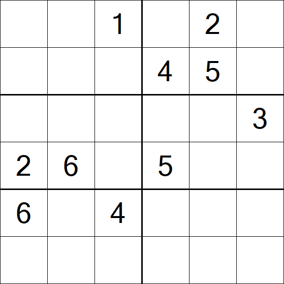 Sudoku 6x6 - Schwierig