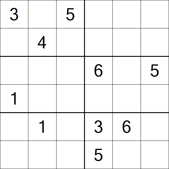 Sudoku 6x6 - Difícil