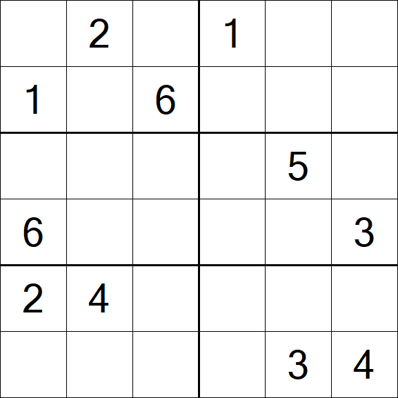 Sudoku 6x6 - Difícil