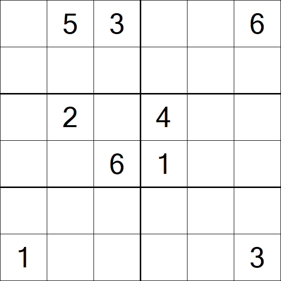 Sudoku 6x6 - Difícil
