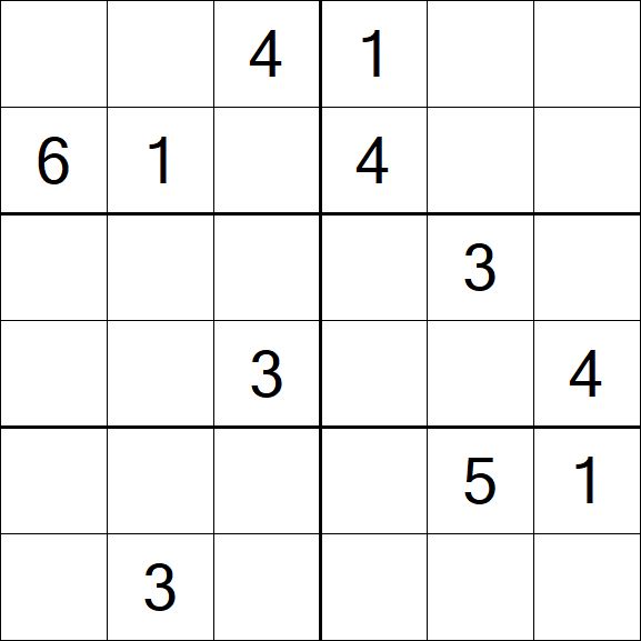 Sudoku 6x6 - Difícil