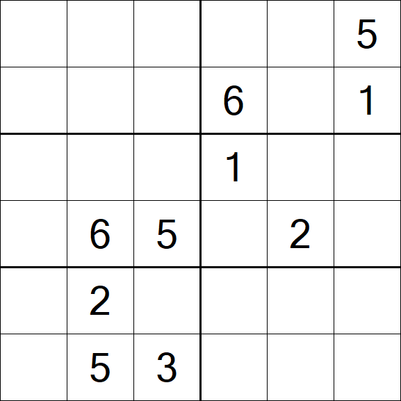 Sudoku 6x6 - Difícil