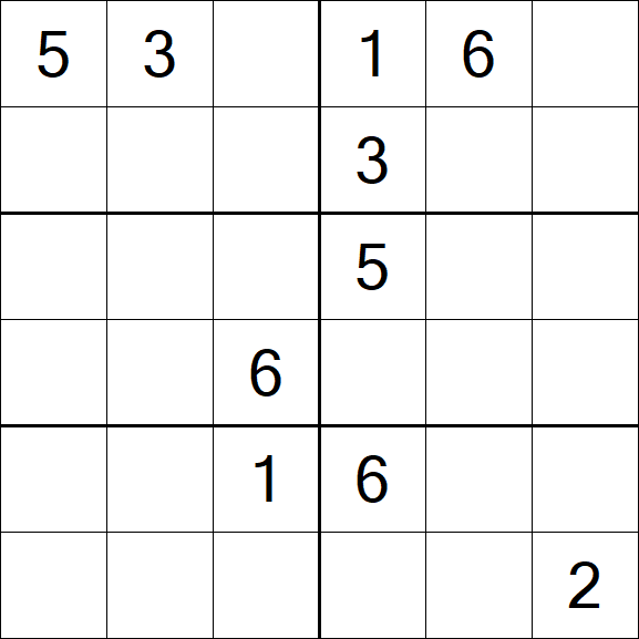 Sudoku 6x6 - Difícil