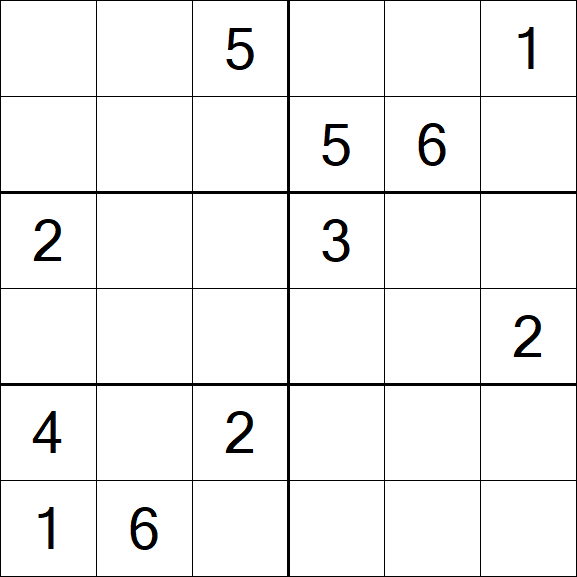 Sudoku 6x6 - Difícil