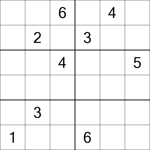 Sudoku 6x6 - Difícil