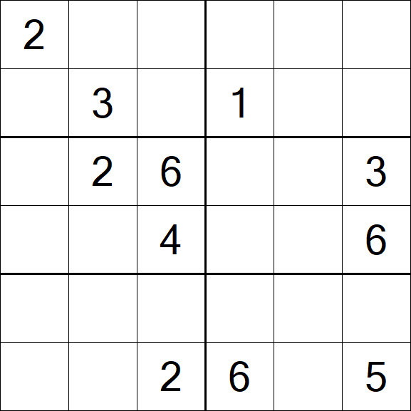 Sudoku 6x6 - Difícil
