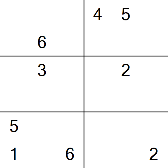 Sudoku 6x6 - Difícil