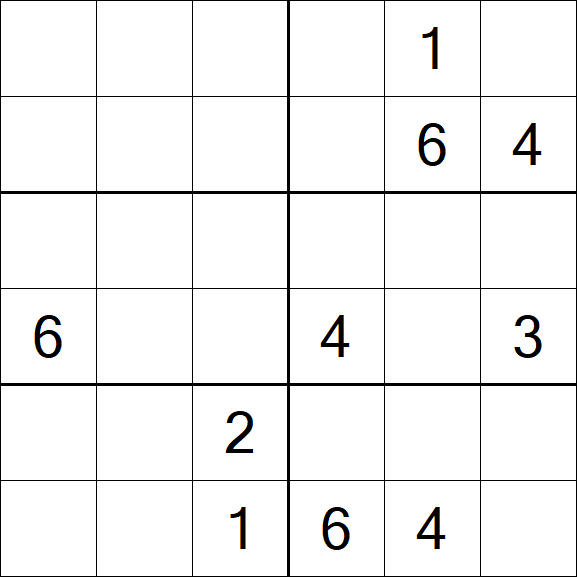 Sudoku 6x6 - Difícil