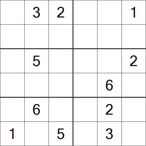 Sudoku 6x6 - Difícil