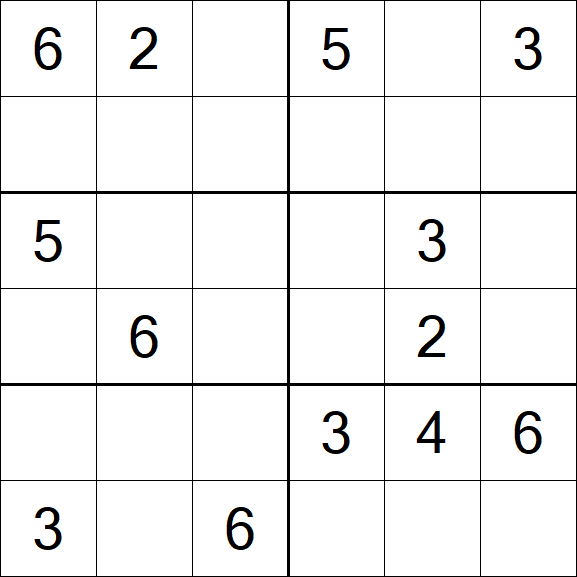 Sudoku 6x6 - Moyen