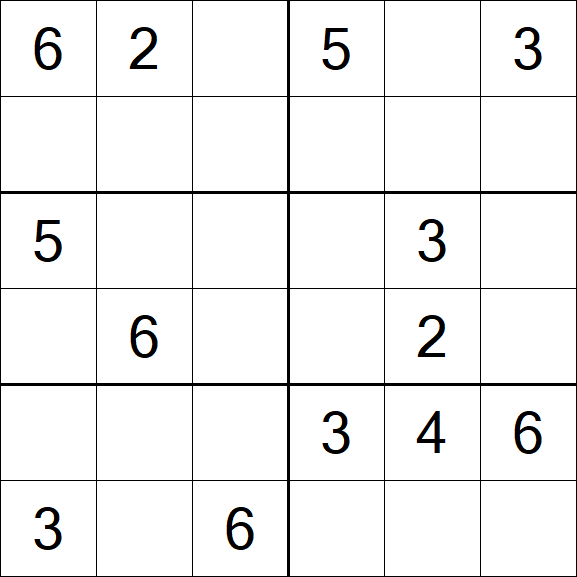 Sudoku 6x6 Medium Sudoku Puzzles