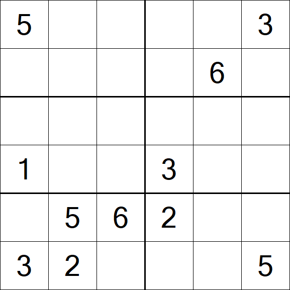 Sudoku 6x6 - Medium
