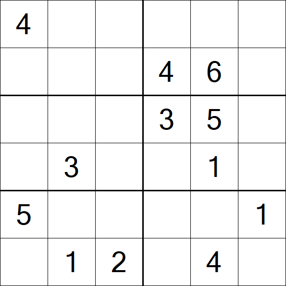 Sudoku 6x6 - Medium