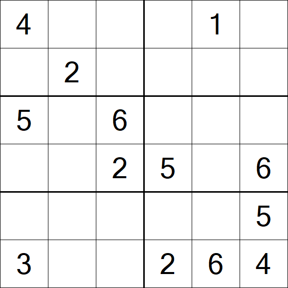 Sudoku 6x6 - Medium
