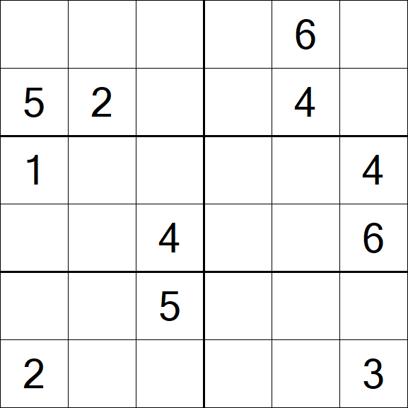 Sudoku 6x6 - Medio